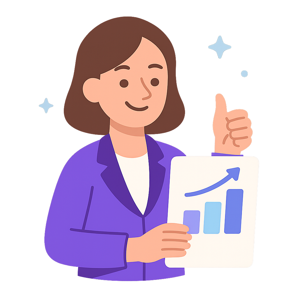 Educator teaching analytics icon